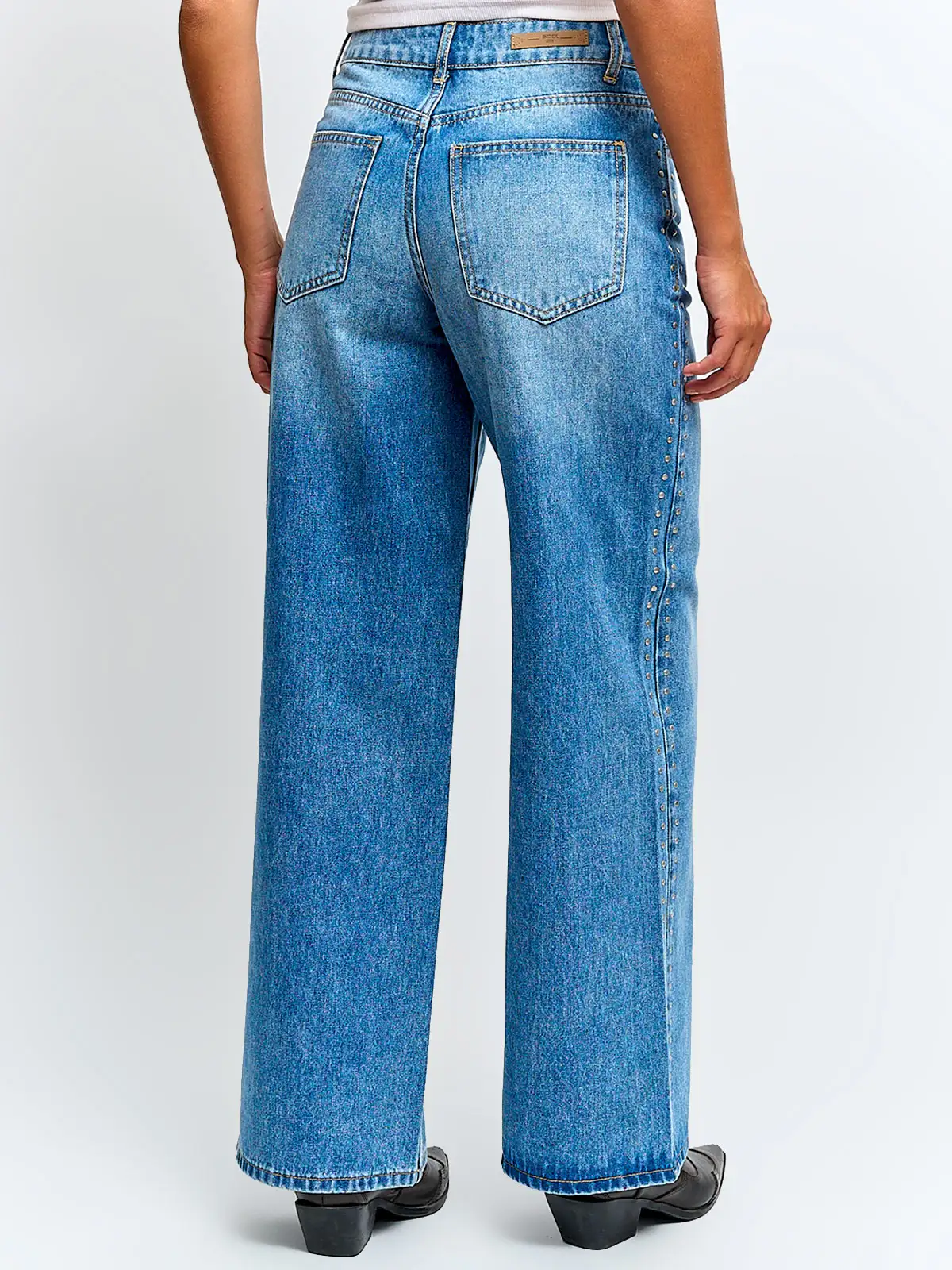 JEANS MUJER INDEX ALGODÓN RECTO TACHAS - 3