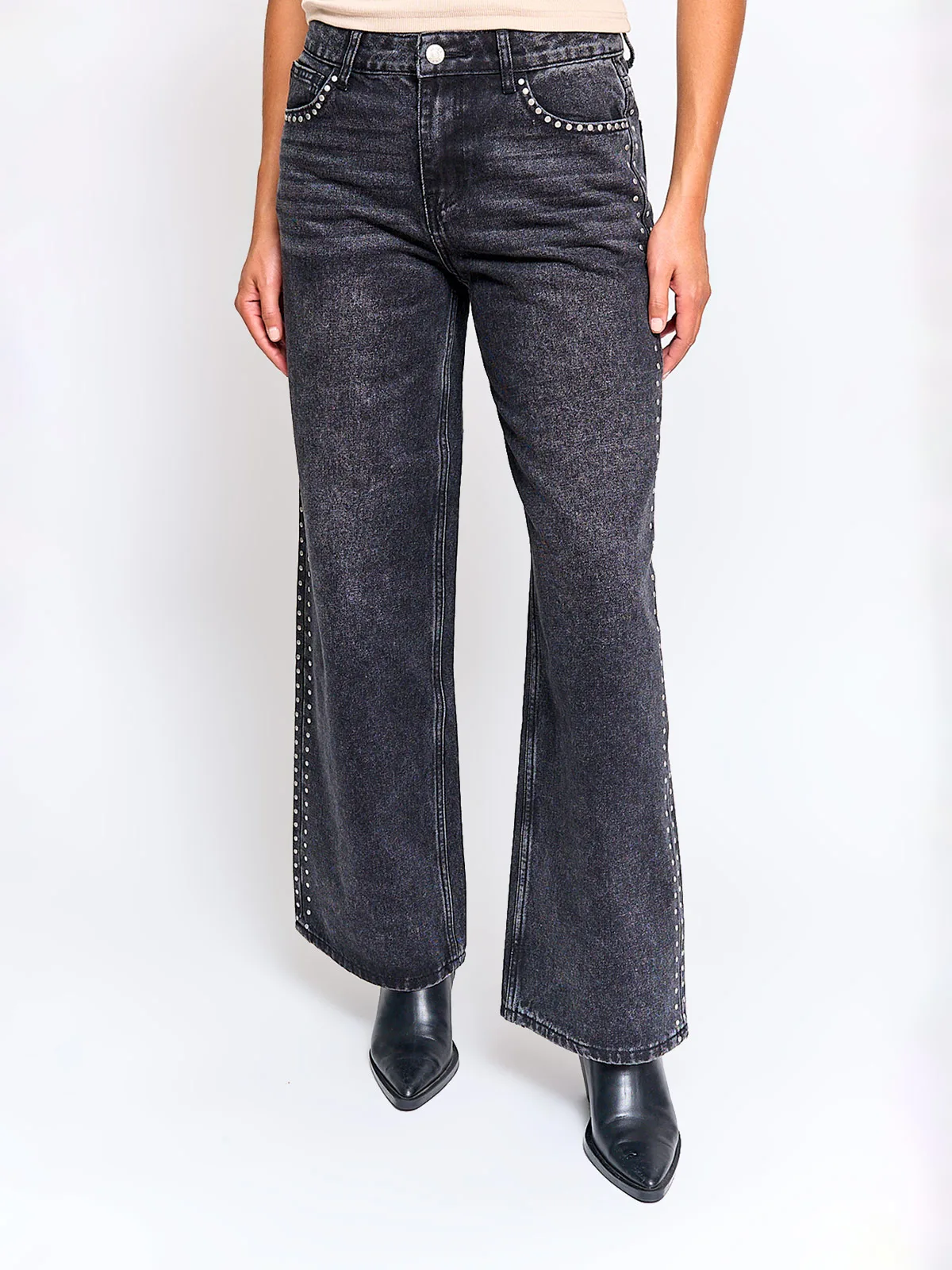 JEANS MUJER INDEX ALGODÓN RECTO TACHAS - 2