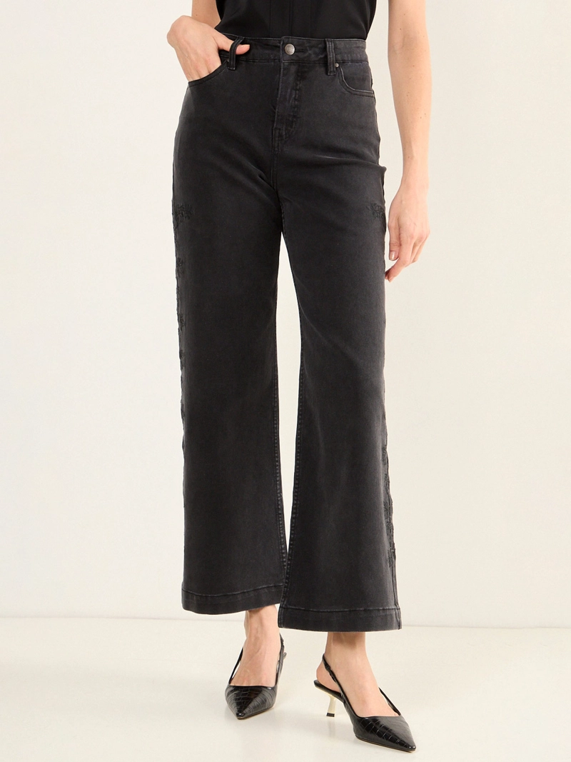 JEANS MUJER MA GRIFFE ALGODÓN FLARE BORDADO - 3
