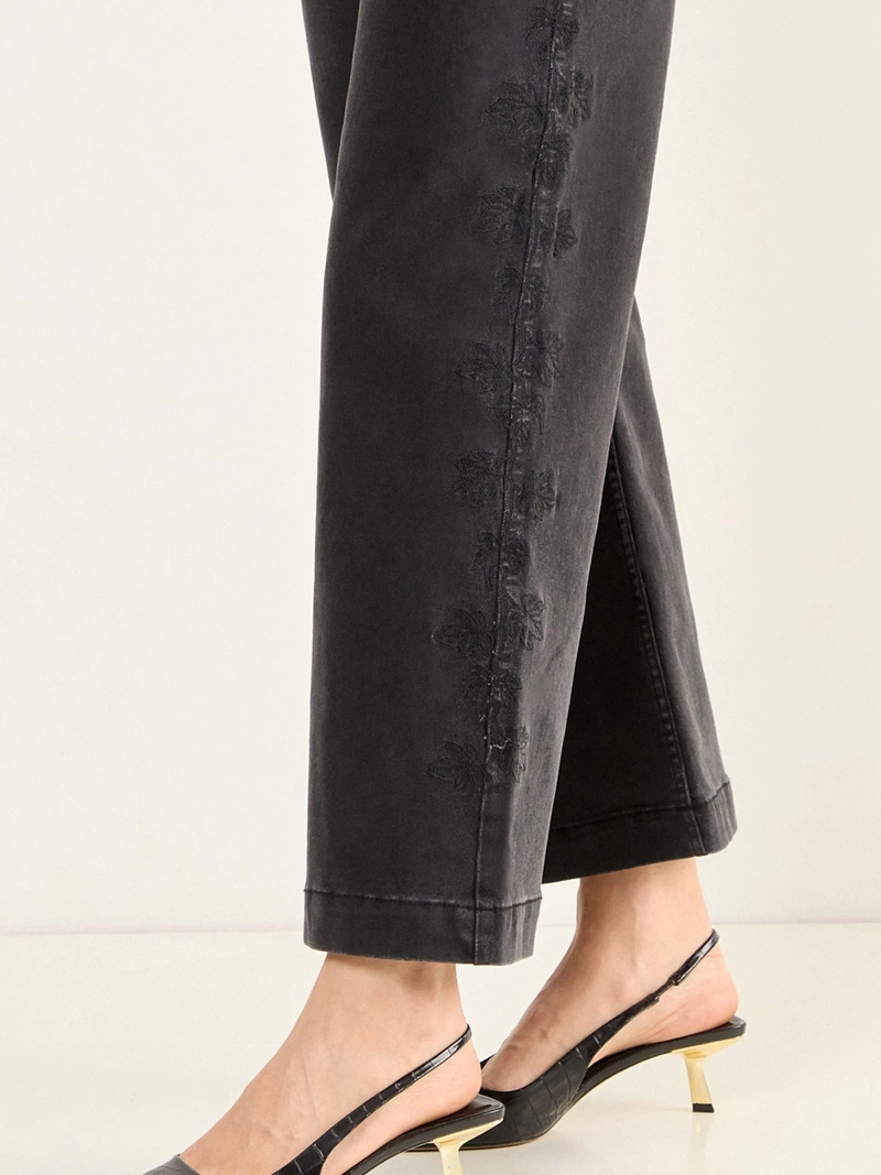 JEANS MUJER MA GRIFFE ALGODÓN FLARE BORDADO - 5