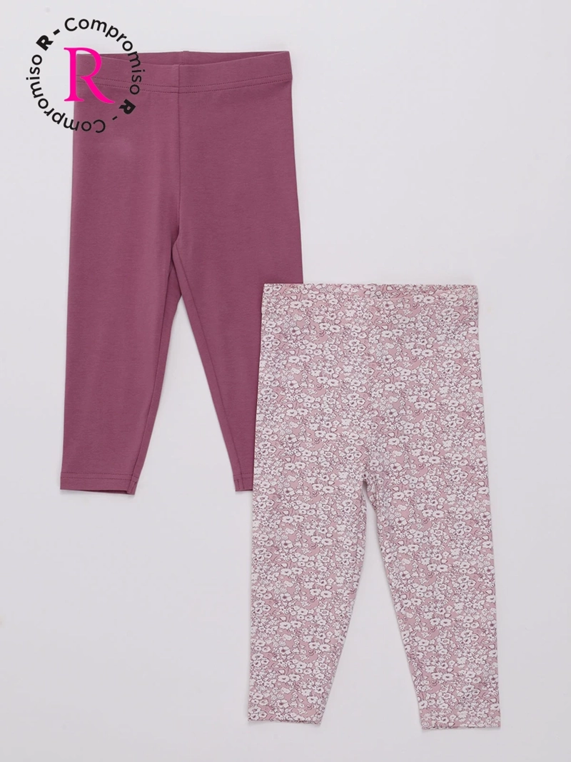 PACK CALZAS NIÑA BABY HARVEST LISA Y ESTAMPADA