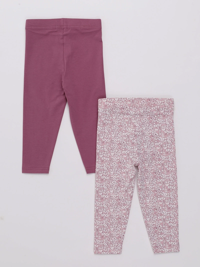 PACK CALZAS NIÑA BABY HARVEST LISA Y ESTAMPADA - 2