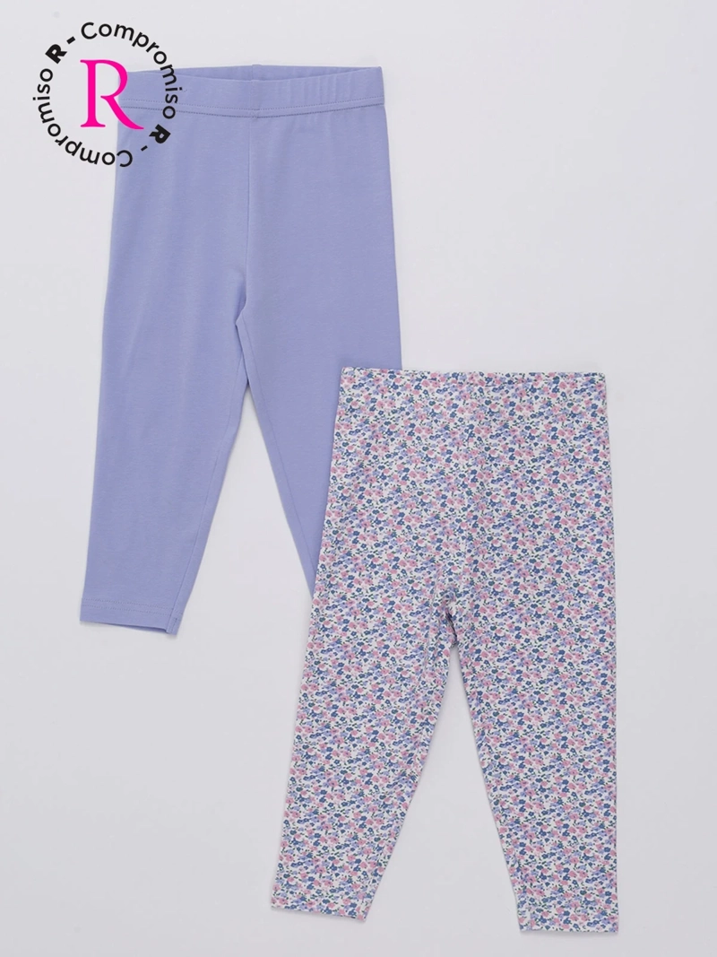 PACK CALZAS NIÑA BABY HARVEST LISA Y ESTAMPADA - 1