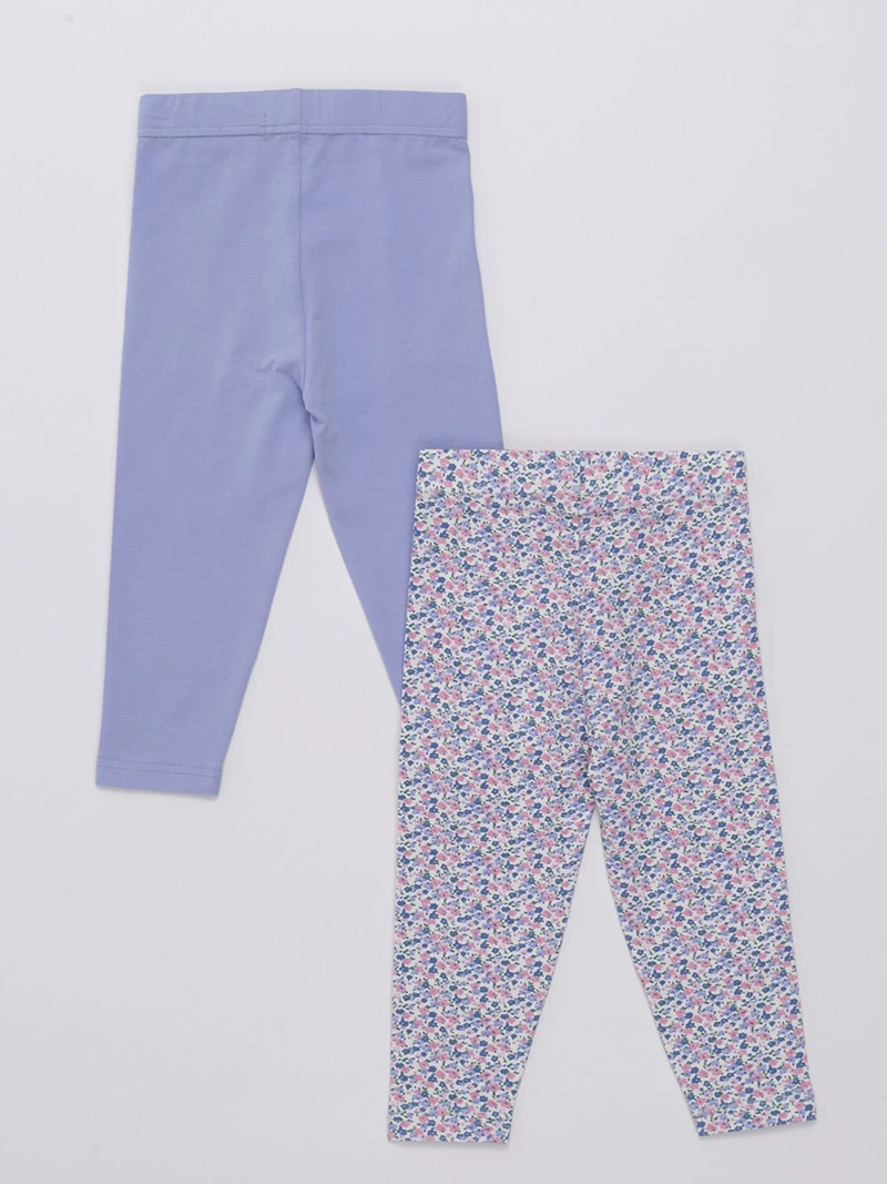 PACK CALZAS NIÑA BABY HARVEST LISA Y ESTAMPADA - 2