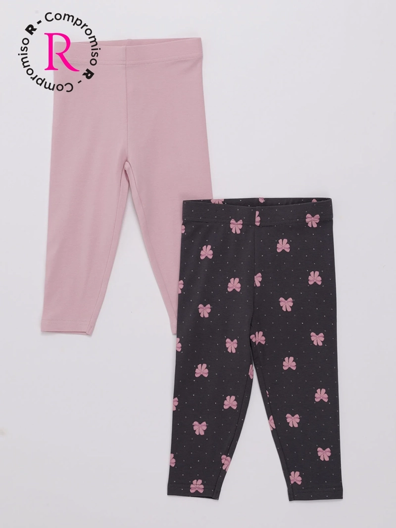 PACK CALZAS NIÑA BABY HARVEST LISA Y ESTAMPADA