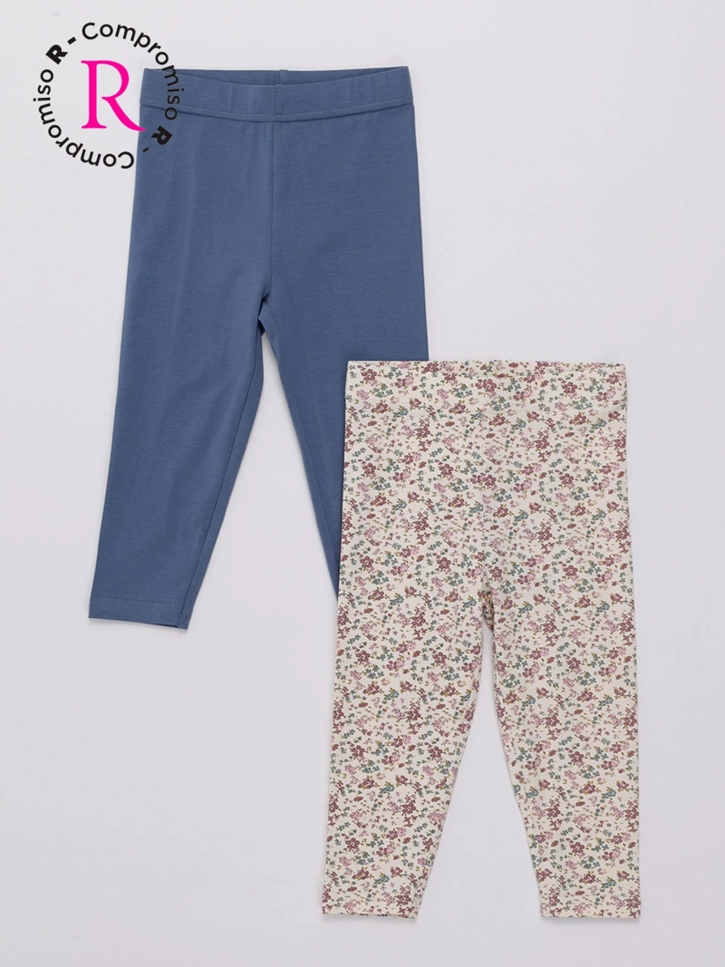 PACK CALZAS NIÑA BABY HARVEST LISA Y ESTAMPADA - 1