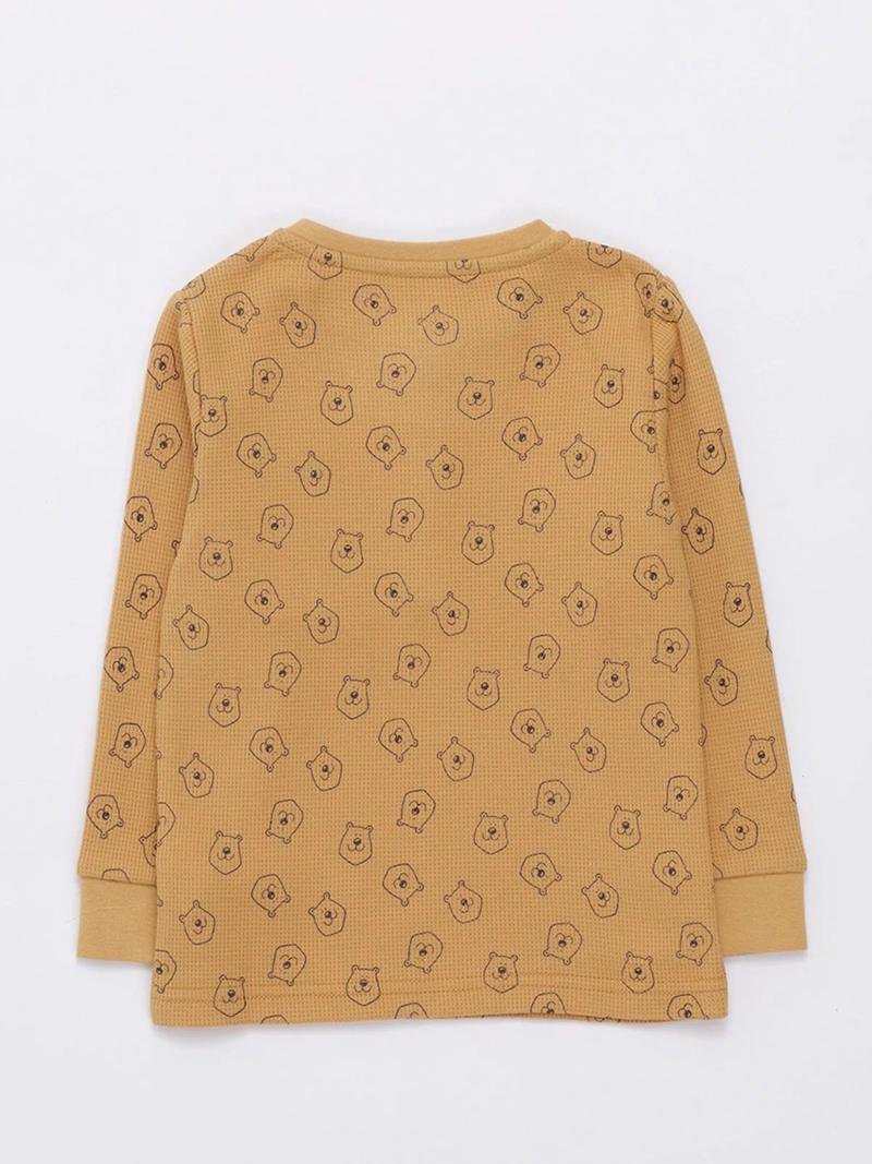 POLERA NIÑO BABY HARVEST TEXTURA WAFFLE BOTONS - 2