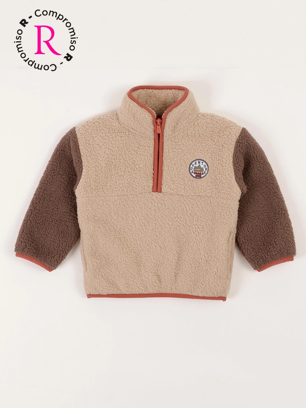POLERÓN NIÑO BABY HARVEST SHERPA CIERRE CAPUCHA