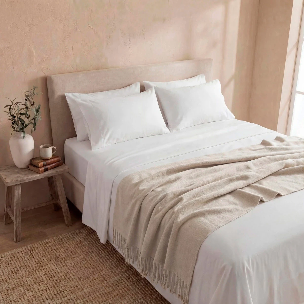 MANTA MAISON LINETT FLECOS WOOLBLEND IVORY - 1