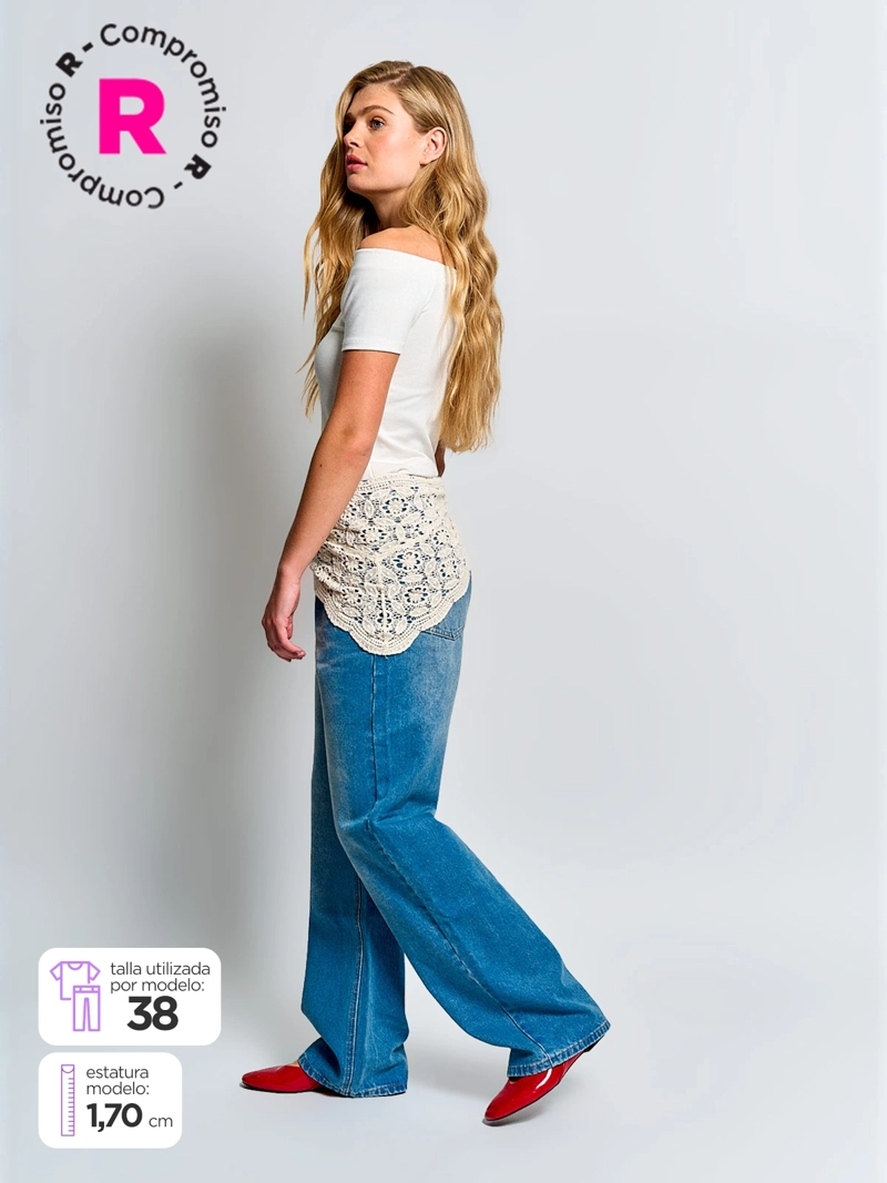 JEANS MUJER INDEX ALGODÓN HIPPIE - 2