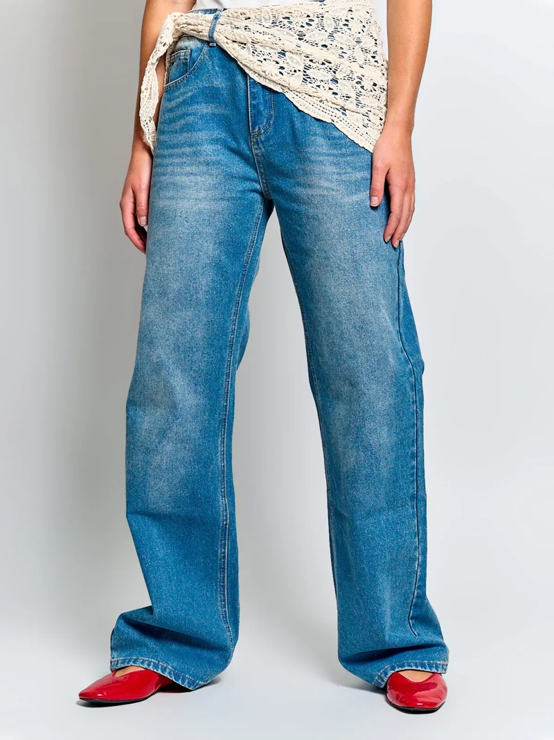 JEANS MUJER INDEX ALGODÓN HIPPIE - 3