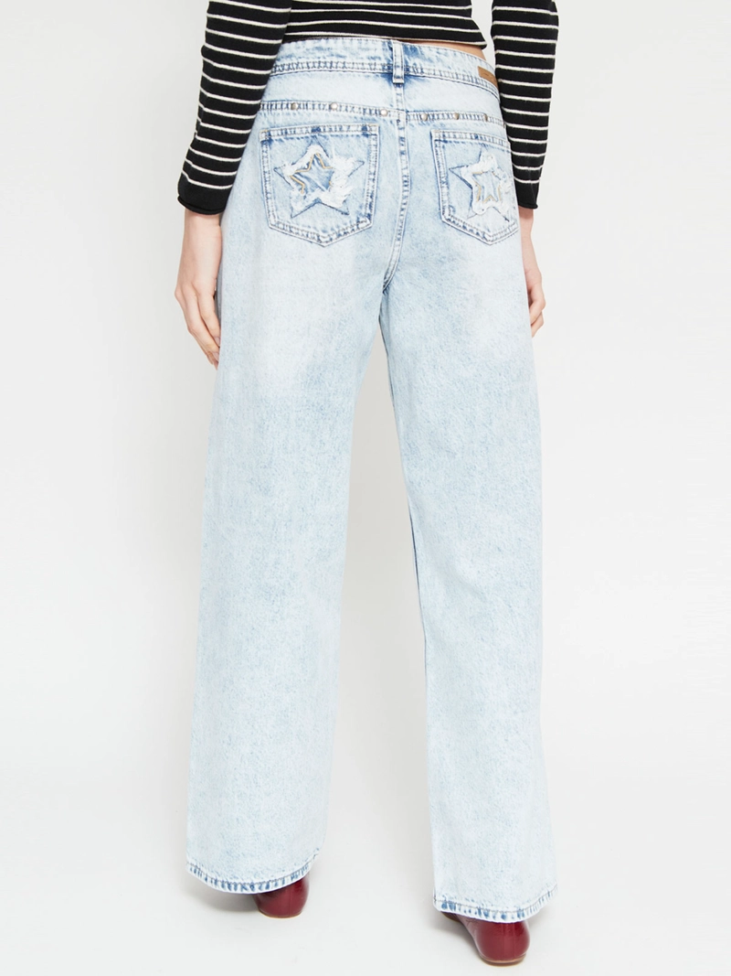 JEANS MUJER INDEX ALGODÓN TACHAS ESTRELLAS - 3