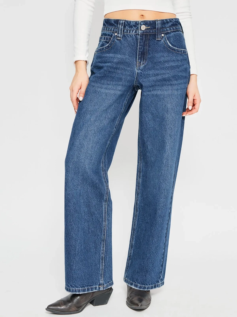 JEANS MUJER INDEX ALGODÓN WIDE LEG TIRO BAJO - 2
