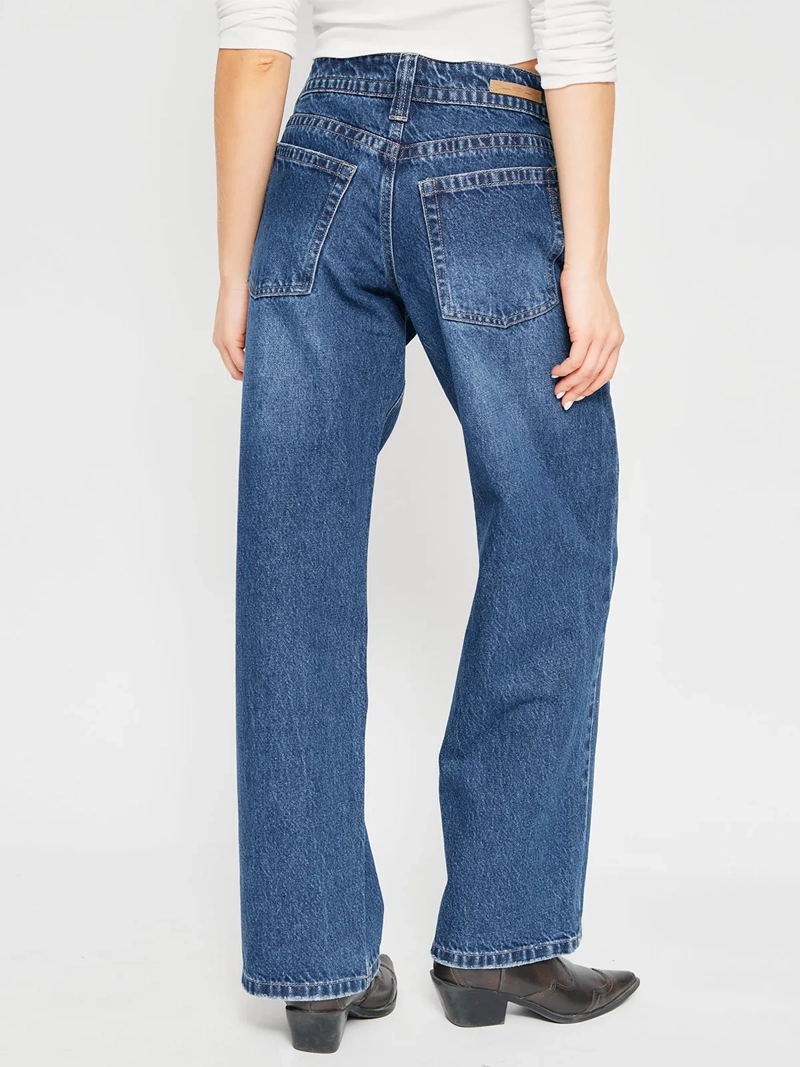 JEANS MUJER INDEX ALGODÓN WIDE LEG TIRO BAJO - 3