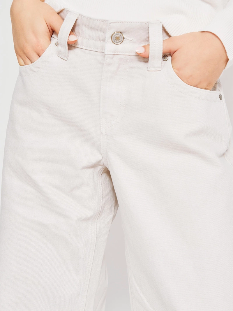 JEANS MUJER INDEX ALGODÓN WIDE LEG TIRO BAJO - 4