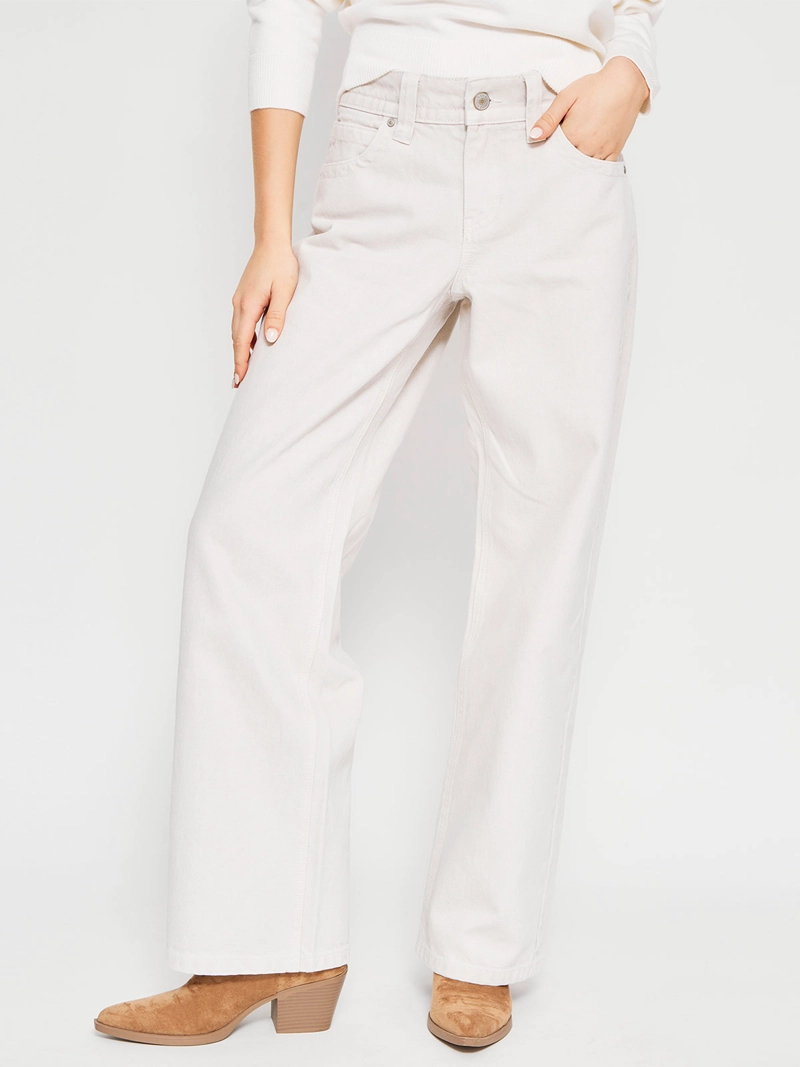 JEANS MUJER INDEX ALGODÓN WIDE LEG TIRO BAJO - 2