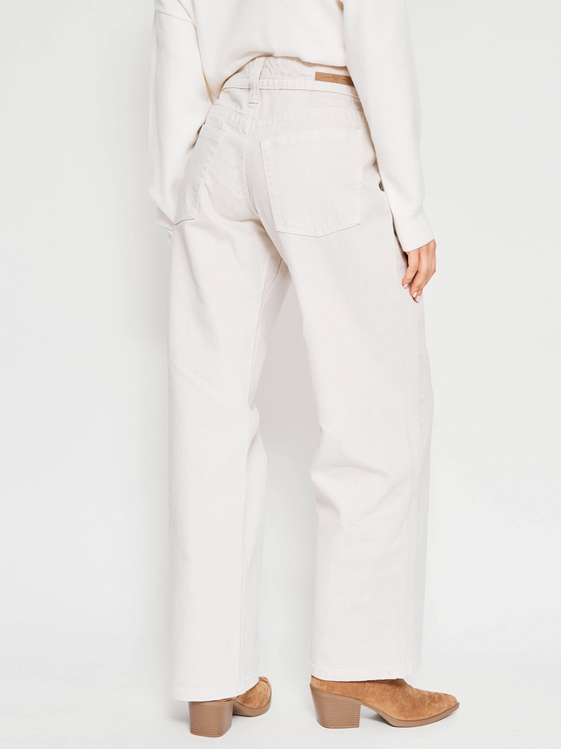 JEANS MUJER INDEX ALGODÓN WIDE LEG TIRO BAJO - 3