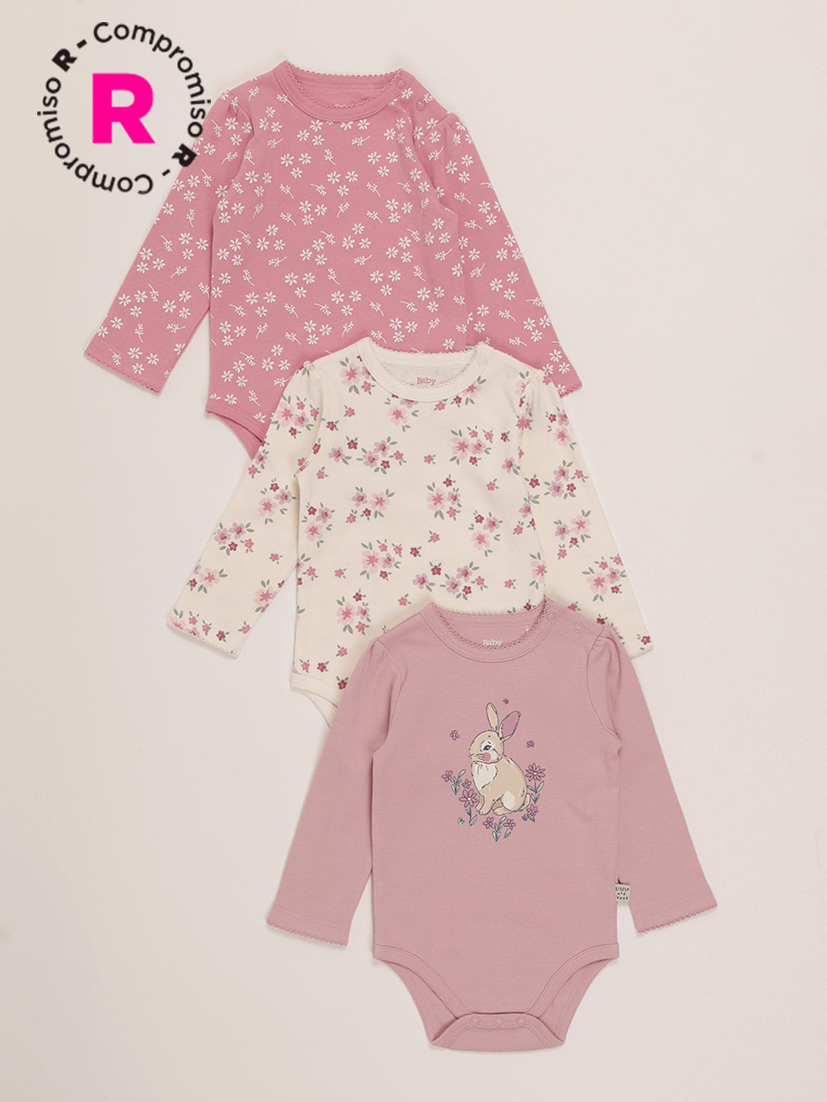 PACK X3 BODY NIÑA BABY HARVEST - 1