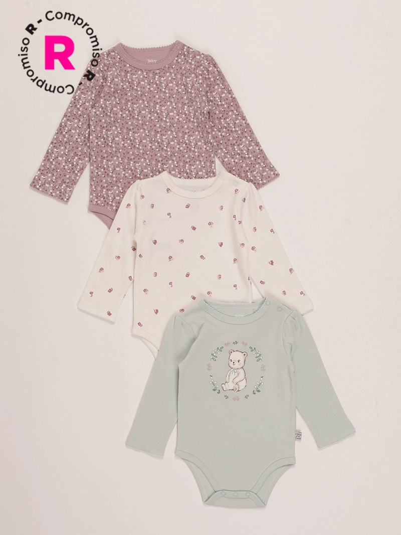 PACK X3 BODY NIÑA BABY HARVEST - 1