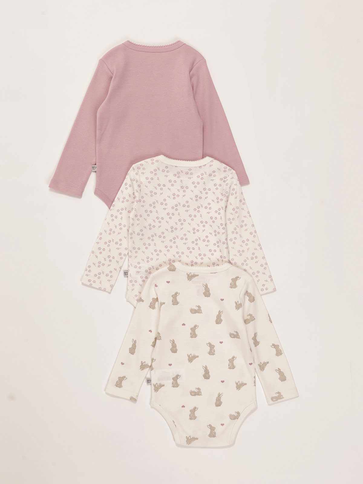 TRIPACK BODIES ALGODÓN NIÑA BABY HARVEST COLORES - 2