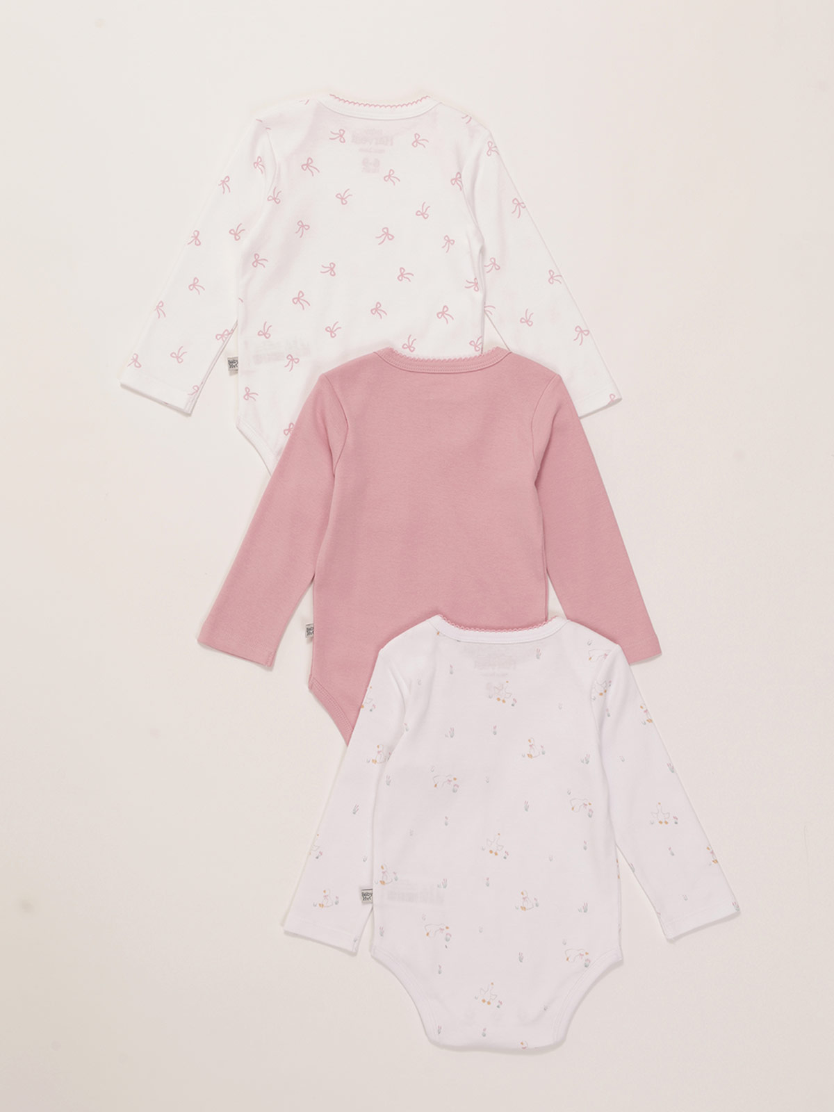 TRIPACK BODIES ALGODÓN NIÑA BABY HARVEST COLORES - 2