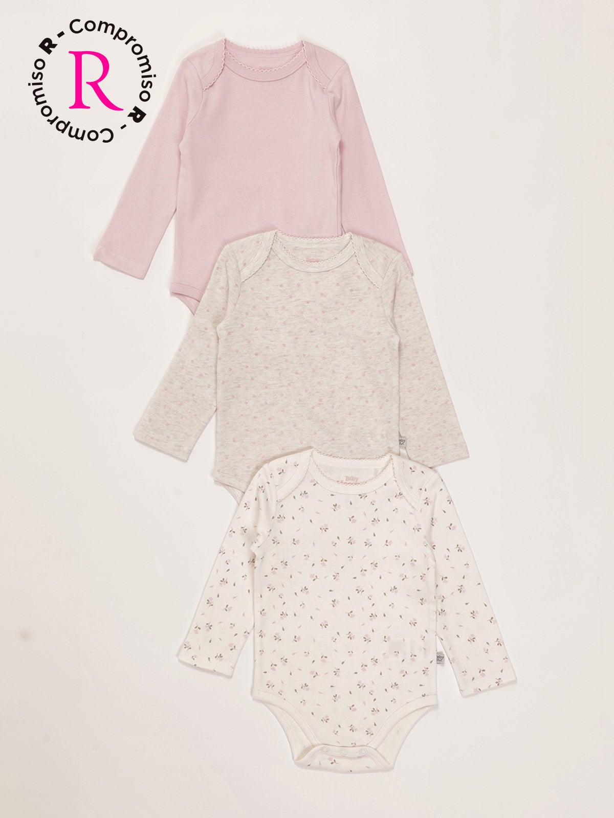 PACK X3 BODY NIÑA BABY HARVEST ALGODÓN - 1