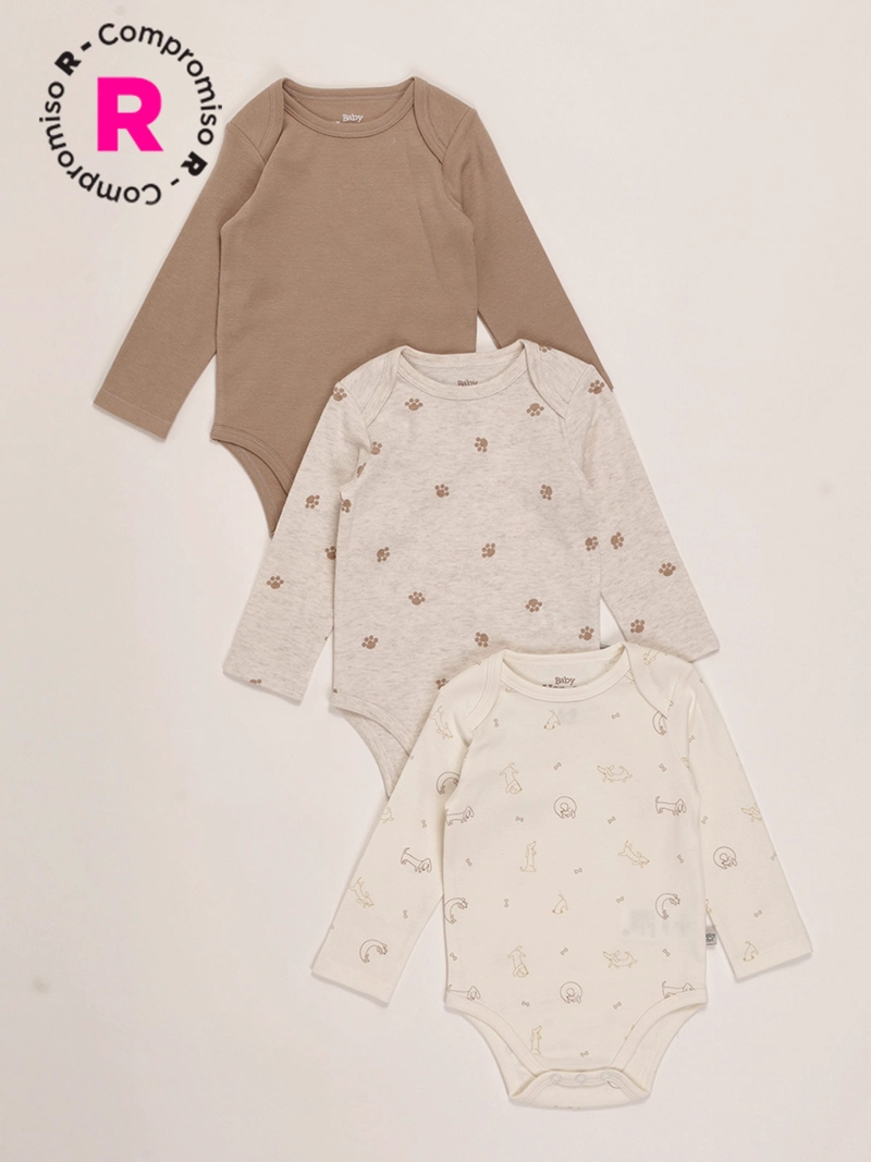 PACK X3 BODY NIÑO BABY HARVEST