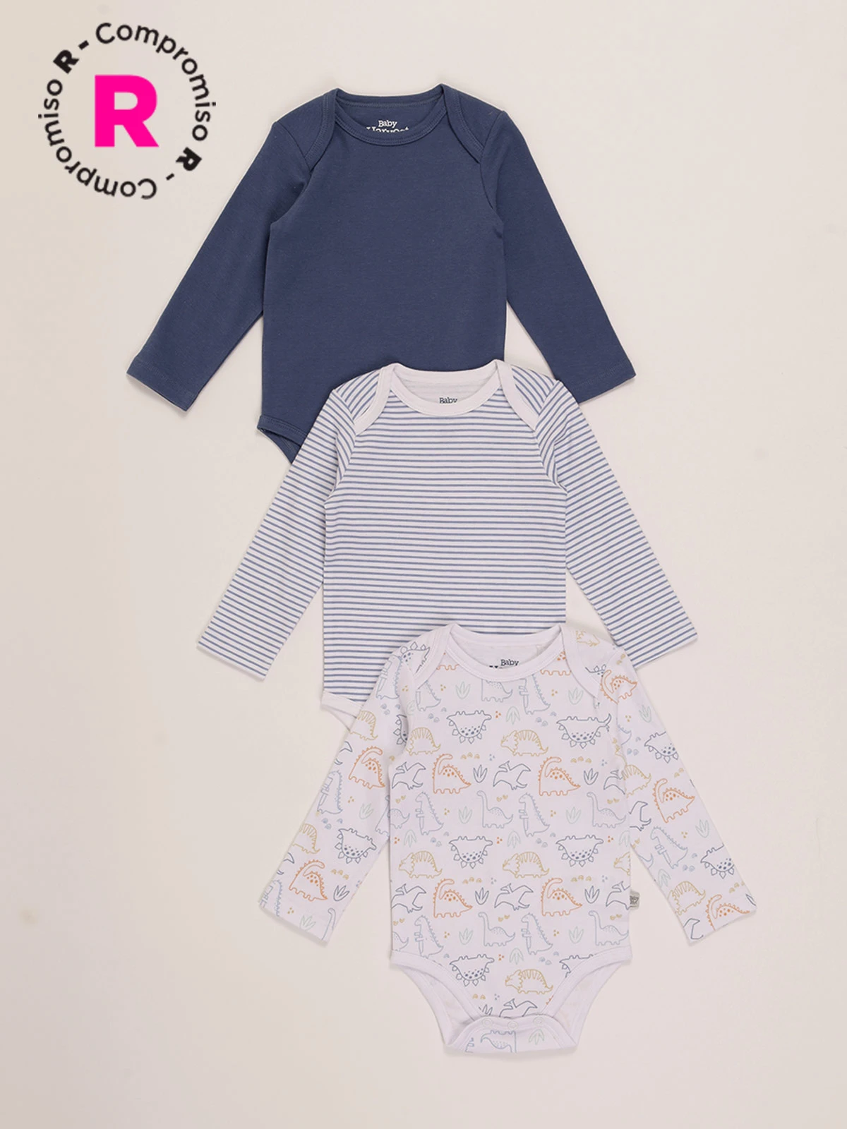 PACK X3 BODY NIÑO BABY HARVEST - 1