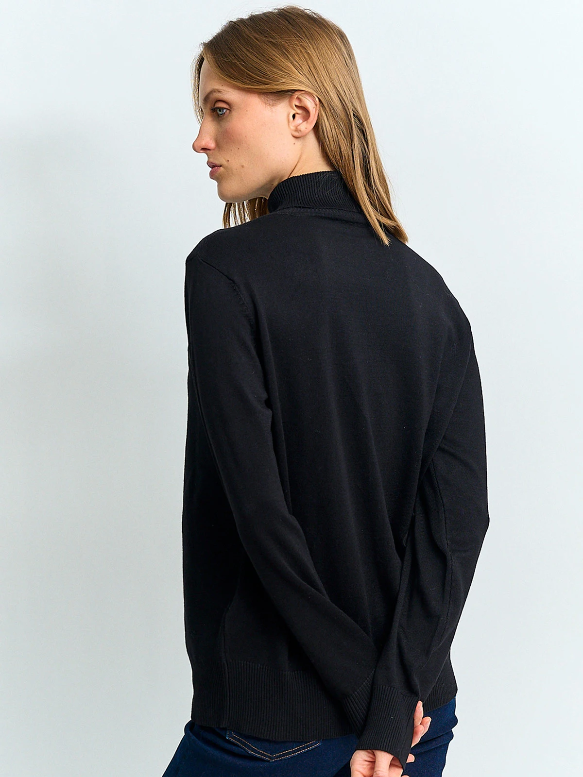 SWEATER MUJER AZIZ CUELLO TORTUGA BÁSICO TRENZADO - 2