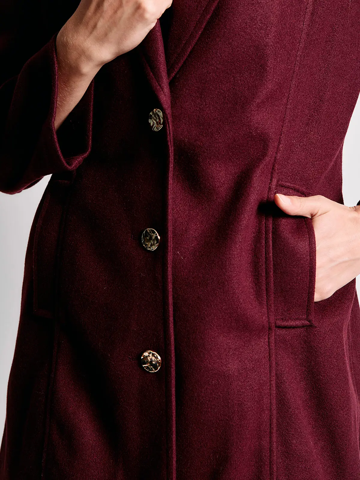 ABRIGO MUJER CACHAREL TIPO BLAZER LARGO BOTONES - 3