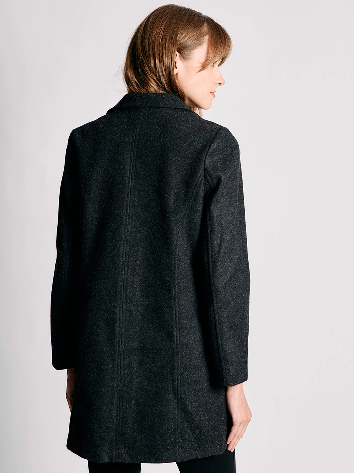 ABRIGO MUJER CACHAREL TIPO BLAZER LARGO BOTONES - 2
