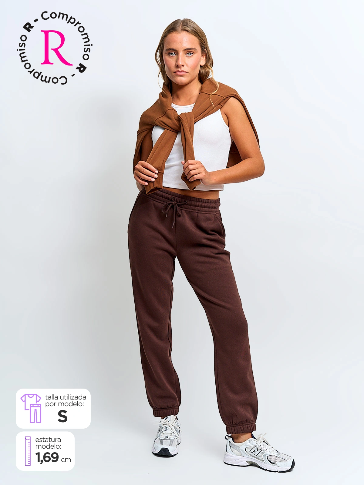 PANTALÓN DE BUZO MUJER INDEX ALGODÓN BÁSICO - 1
