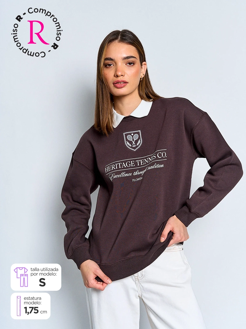 POLERÓN MUJER INDEX ALGODÓN CUELLO POLO MANGA LARGA - 1
