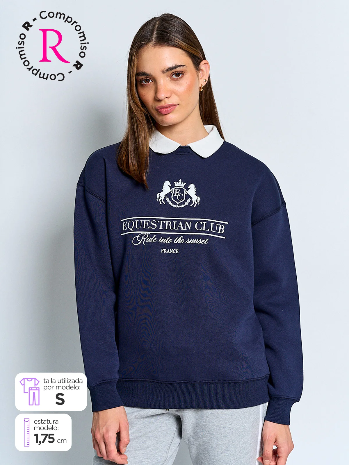 POLERÓN MUJER INDEX ALGODÓN CUELLO POLO MANGA LARGA - 1