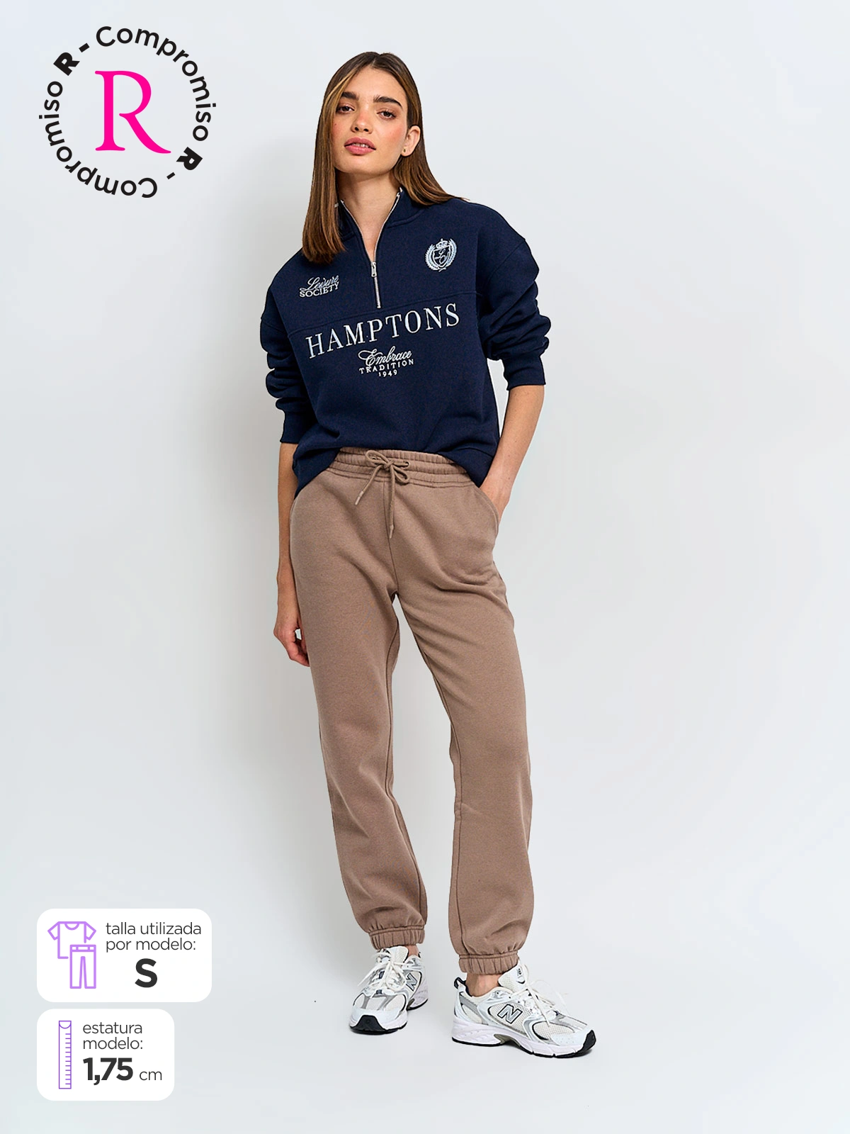 PANTALÓN DE BUZO MUJER INDEX ALGODÓN BÁSICO - 1