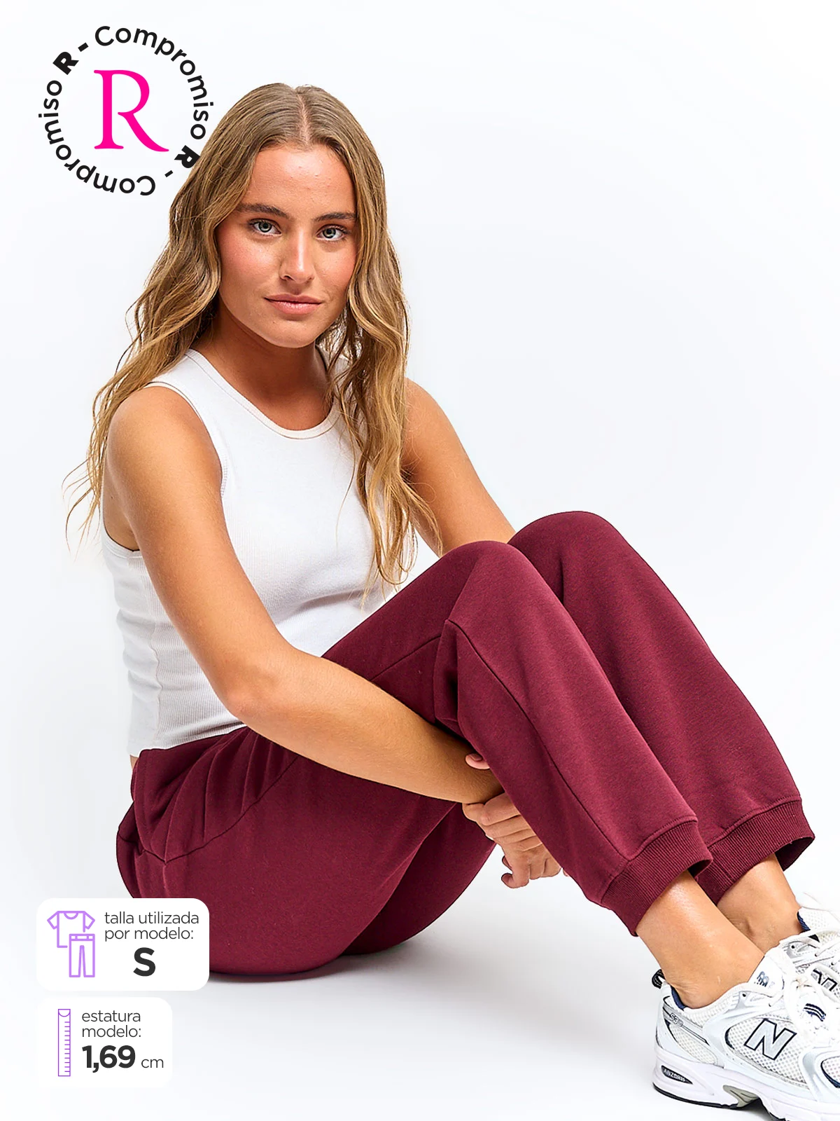 PANTALÓN DE BUZO MUJER INDEX ALGODÓN BÁSICO - 1