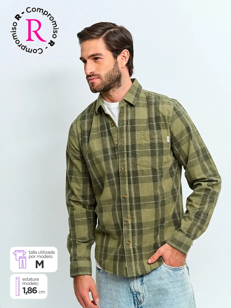 CAMISA HOMBRE PEPE JEANS ALGODÓN MANGA LARGA COTELÉ - 1