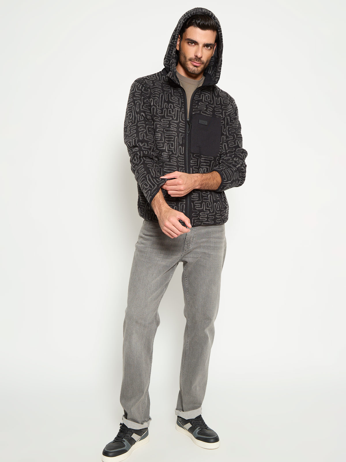 POLAR HOMBRE HALF HOODIE PRINT - 4