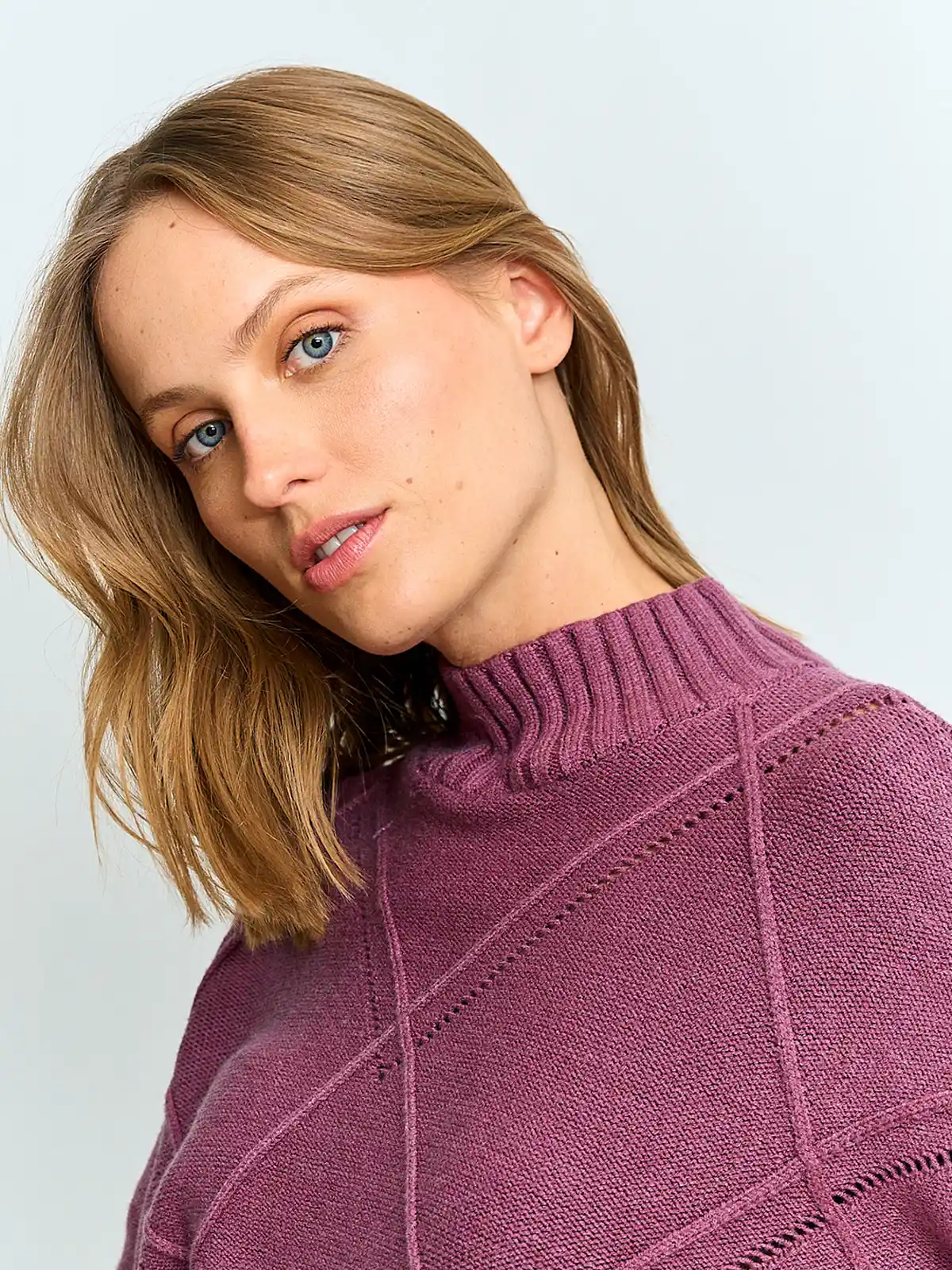 SWEATER MUJER REGATTA CUELLO MOCK MANGA LARGA TRENZA DIAGONAL - 3