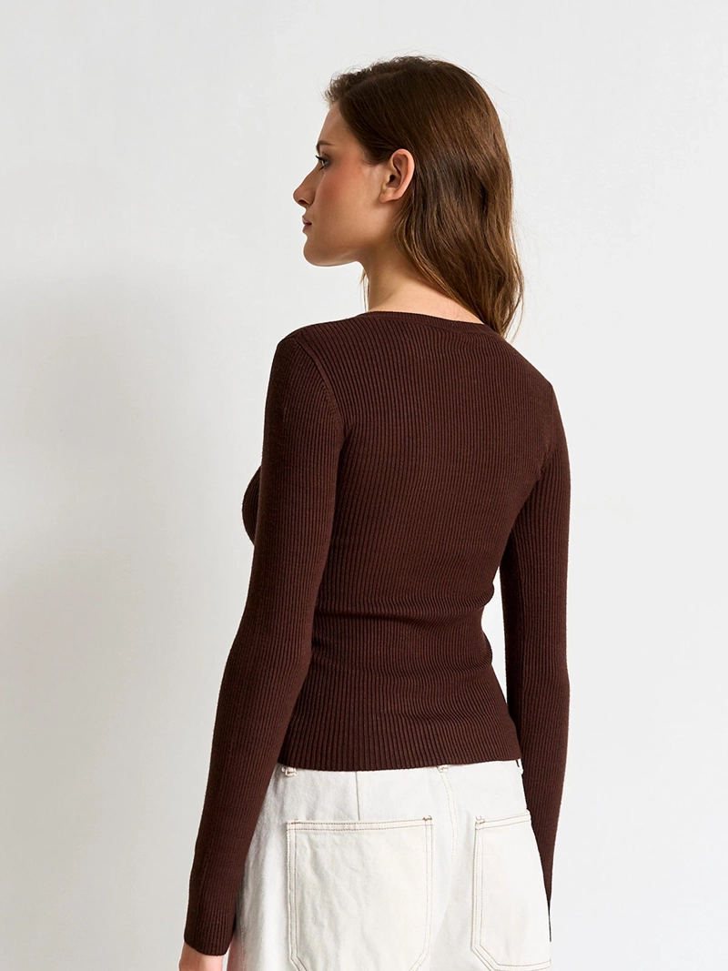 SWEATER MUJER INDEX MANGA LARGA AJUSTADO - 2