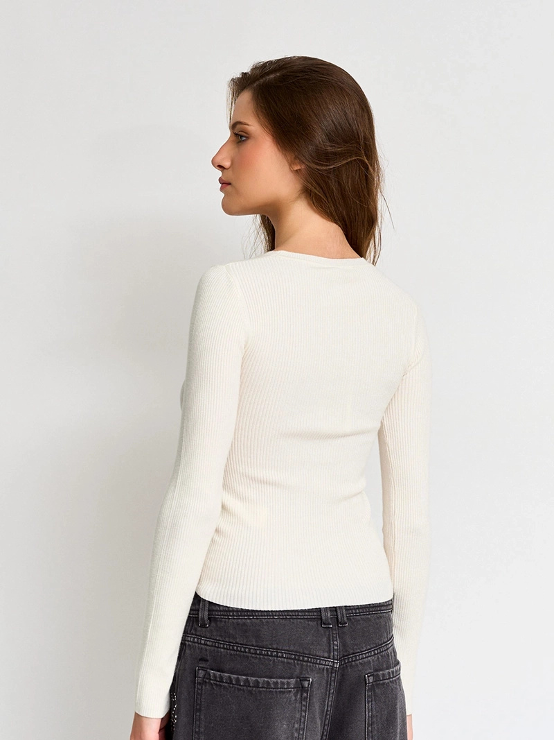 SWEATER MUJER INDEX MANGA LARGA AJUSTADO - 2