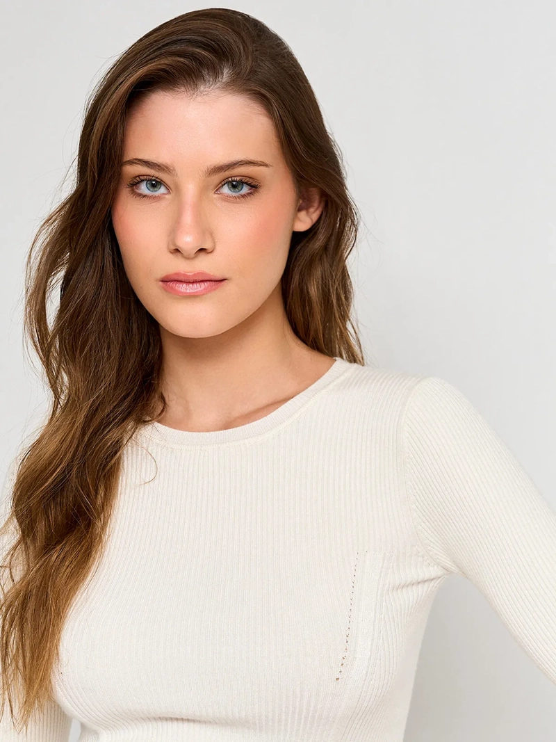 SWEATER MUJER INDEX MANGA LARGA AJUSTADO - 3