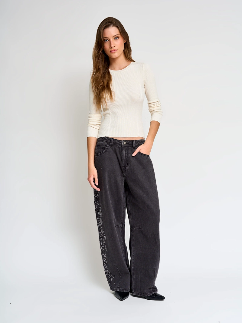 SWEATER MUJER INDEX MANGA LARGA AJUSTADO - 4