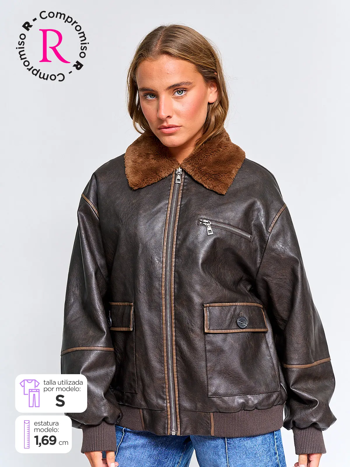 CHAQUETA MUJER BARBADOS EFECTO PIEL - 1