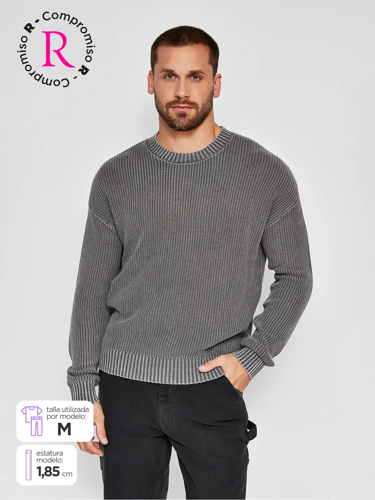 SWEATER HOMBRE BARBADOS ALGODÓN CON GORRO - 1