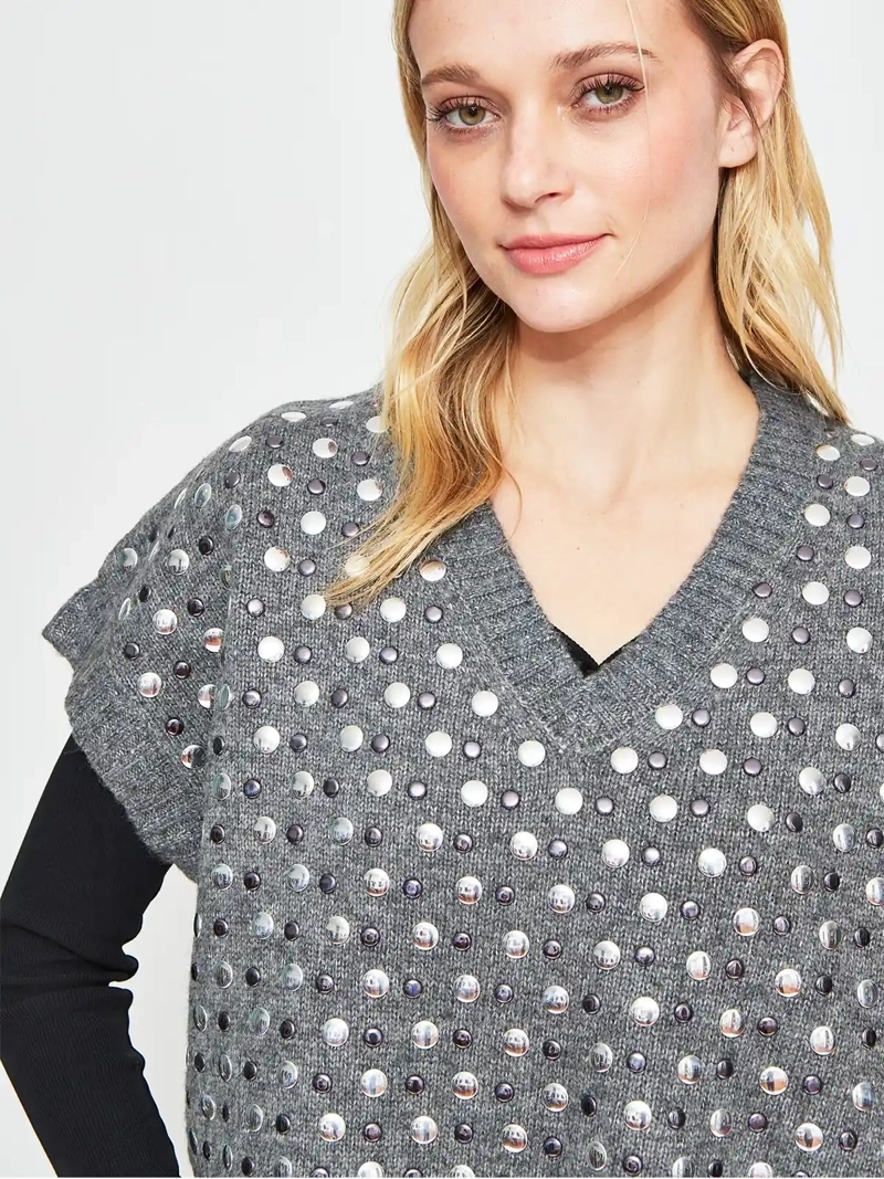 SWEATER MUJER BARBADOS LANA SIN MANGAS - 3