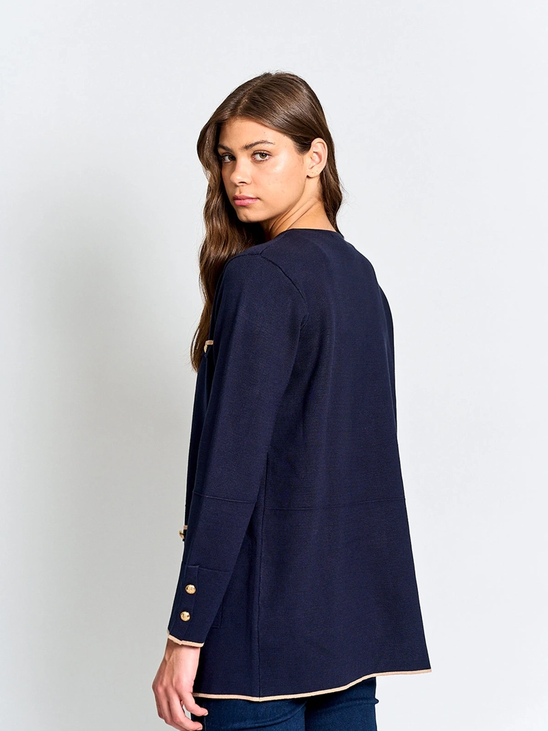 CARDIGAN MUJER CACHAREL LARGO BOTONES - 2