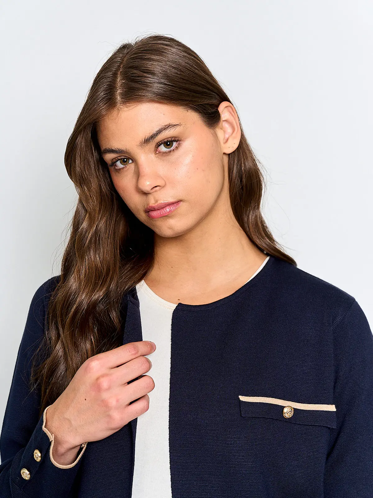 CARDIGAN MUJER CACHAREL LARGO BOTONES - 3
