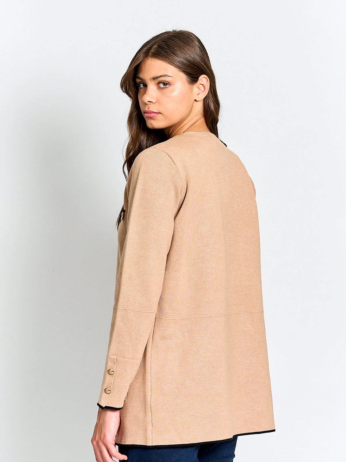 CARDIGAN MUJER CACHAREL LARGO BOTONES - 2