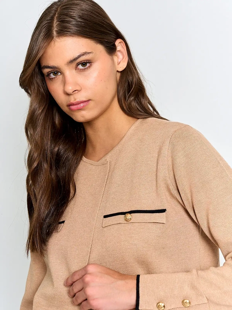 CARDIGAN MUJER CACHAREL LARGO BOTONES - 3